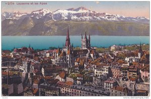 Lausanne et les Alpes, Vaud, Switzerland, 00-10s