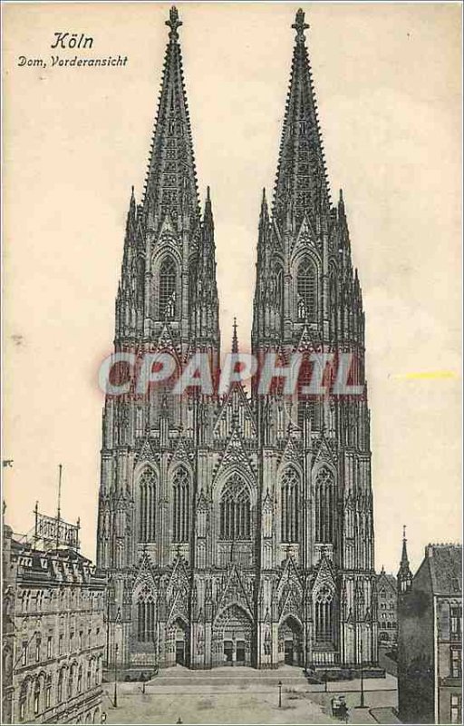 Postcard Old Koln Dom Vorderansicht