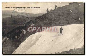 Old Postcard Snow in June to Ballon d'Alsace Vallee Charbonniers