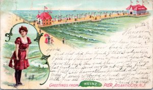 Postcard NJ Greetings from Heinz Pier, Atlantic City - Private Mailing Card