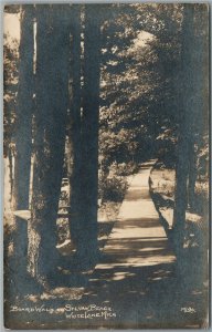 WHITE LAKE MI SYLVAN BEACH BOARDWALK ANTIQUE REAL PHOTO POSTCARD RPPC