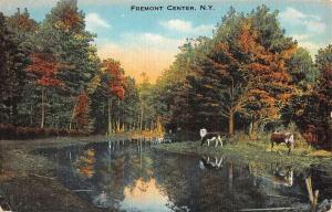 Fremont Center New York Scenic Waterfront Greeting Antique Postcard K88720