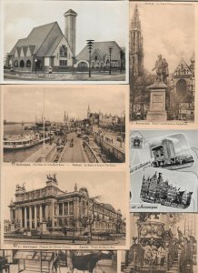 Belgium - Anvers Antwerp Postcard Lot of 22 RPPC and Printed 01.04 