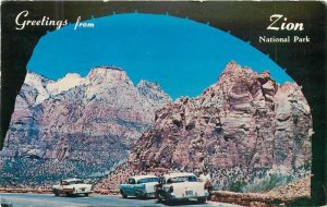 Utah Zion Park National Park automobiles 1664 Western Resort Postcard 22-5591