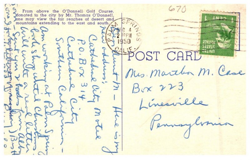 California Palm Springs  O'donnell Golf Course