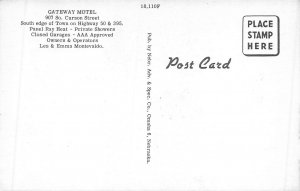 Carson City Nevada 1950s Postcard Gateway Motel