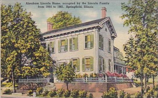 Illinois Springfield Abraham Lincoln Home Occupied By The Lincoln Family From...