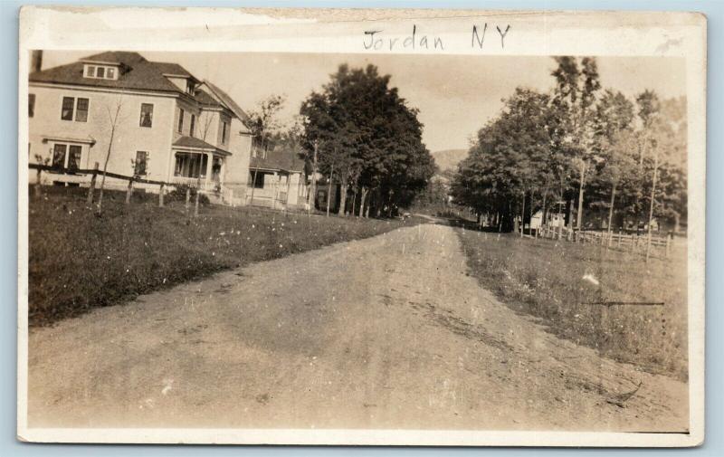 Postcard NY Jordan New York Bank Street c1916 RPPC Real Photo S11