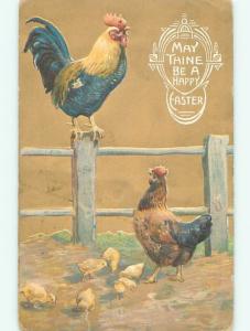 Divided-Back EASTER CHICK SCENE Cute Postcard AA0991