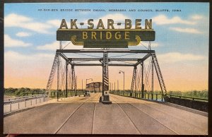 Vintage Postcard 19301-945 Ak-Sar-Ben Bridge, Omaha, Nebraska (NE)