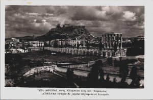 Greece Athens Temple of Olympian Zeus Vintage RPPC C151