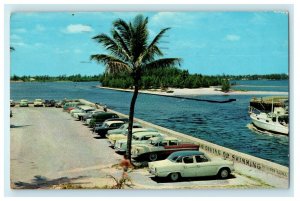 c1960 Boynton Inlet Heaven Of Fishermen Vintage Cars Lake Worth Florida Postcard