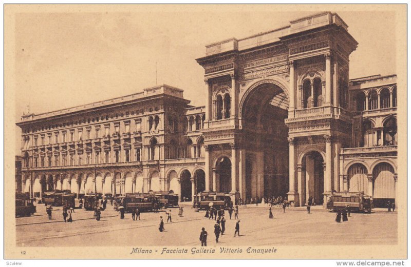 Facciata Galleria Vittorio Emanuele, MILANO, Lombardia, Italy, 00-10's