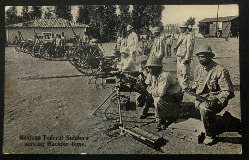 1914 Mint RPPC Postcard US Army Troops Invasion of Veracruz Mexico Federal Soldi