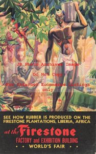 Chicago World's Fair, Firestone Factory & Exhibition, Liberia Africa, Poster Art