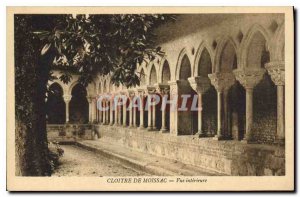 Postcard Old Cloister of Moissac inside view