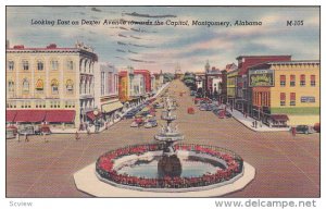 Looking East on Dexter Avenue towards the Capitol, Montgomery, Alabama, PU-1944