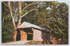 Covered Bridge Over Salt Creek On Mt Olive Road~Allensville Ohio~Vintage PC