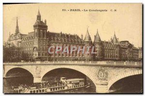Old Postcard Paris La Conciergerie Conciergerie Boat