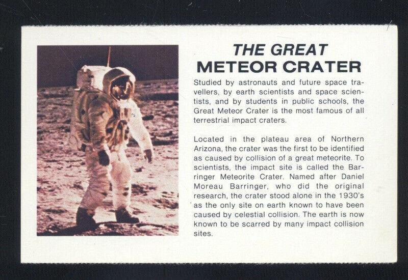 ROUTE 66 NORTHERN ARIZONA GREAT METEOR CRATER VINTAGE POSTCARD