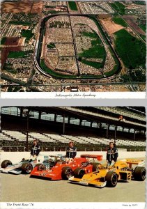 2~4X6 Postcards Indiana INDIANAPOLIS MOTOR SPEEDWAY & FRONT ROW DRIVERS Indy 500