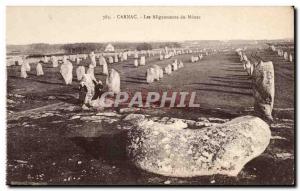 Carnac - The Menec alignments - Old Postcard