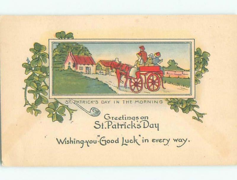 Divided-Back ST. PATRICK'S DAY SCENE Great Postcard W8127