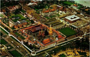 CPM AK THAILAND A bird's eye view of town with prominent view of Wat (345159)