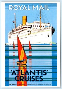 ROYAL MAIL Repro Ship Advertising ATLANTIS CRUISES ~ K. Shoesmith 4x6 Postcard