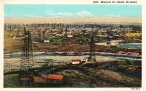 Vintage Postcard 1951 Midwest Oil Fields Famous Teapot Dome Salt Creek Wyoming