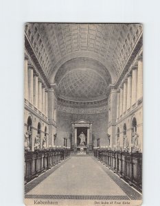 Postcard Interior of Church of Our Lady Copenhagen Denmark
