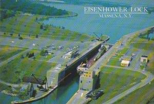 New York Massena Canadian Cargo Ship In Eisenhower Lock