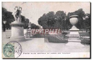 Old Postcard Paris Central Allee Du Jardin Des Tuileries