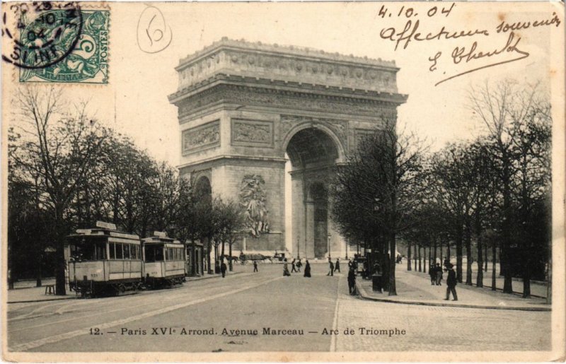 CPA PARIS 16e Avenue Marceau - Arc de Triomphe (66365)