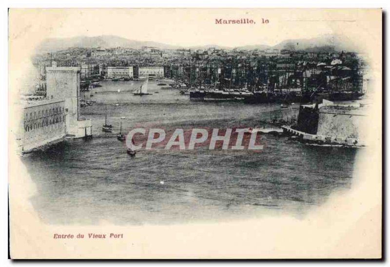 Postcard Old Marseille Old Port Entrance