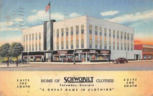 Columbus Georgia Schwobilt Clothing Store Vintage Postcard AA31921