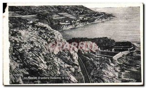 Old Postcard Menton Frontiere ltalienne Cape