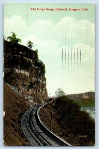 Niagara Falls Ontario Canada Postcard The Great Gorge Railroad 1910 Posted