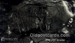 Iron Ore Mining, Iron River Michigan, USA Real Photo People Working Unused 