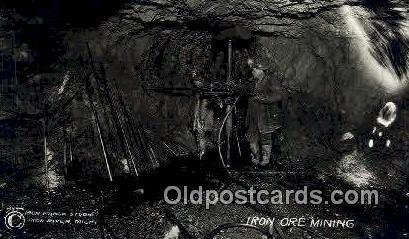 Iron Ore Mining, Iron River Michigan, USA Real Photo People Working Unused 