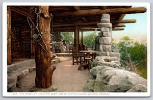 Porch at Hermits Rest Grand Canyon Arizona UNP Fred Harvey WB Postcard H15