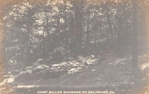 Shawnee on Delaware Pennsylvania Camp Miller Real Photo Vintage Postcard AA49846