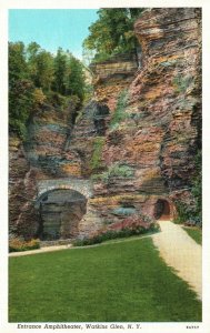 Vintage Postcard Entrance Amphitheater Watkins Glen New York NY R. C. Pomeroy