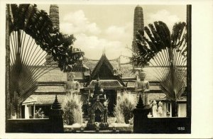 siam thailand, BANGKOK, The Wat Phra-Keo Temple (1950s) RPPC Postcard