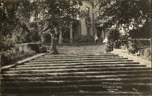 Hartford Connecticut CT Elizabeth Park Sunken Garden Real Photo Postcard