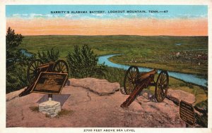 Vintage Postcard Garrity's Alabama Battery Lookout Mountain Tennessee T. H. W.
