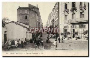 Algeria Constantine Old Postcard National Street