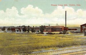 Guthrie Oklahoma Pioneer Cotton Mill Railroad View Antique Postcard K15586