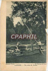 Old Postcard A farm Landes area