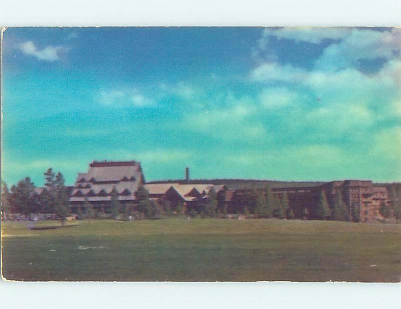 Pre-1980 OLD FAITHFUL INN MOTEL Yellowstone National Park Wyoming WY G8987